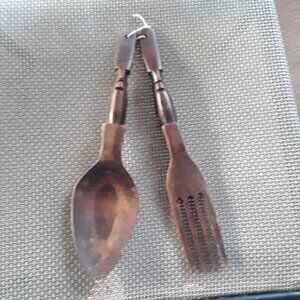Wooden Spoon & Fork from I believe Africa 1960s/1970s